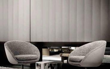 Кресло Russell Lounge и столик Shields от фабрики Minotti image 1