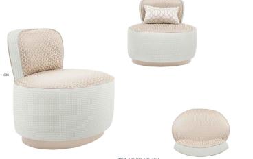 Круглое кресло в светлых тонах N054L от производителя Decora Italia Sofas and Chairs image 1