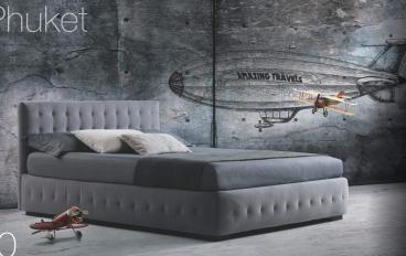 Двуспальная кровать с обивкой капитоне Phuket - Milano Bedding image 1