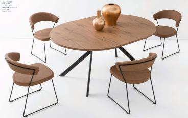 Круглый раздвижной стол Giove и стульями New York - Calligaris Connubiaimage 1