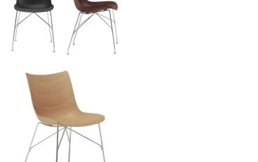 Стул в современном стиле из металла и древесины Kartell - P Wood image 1