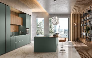 Кухня в дереве и матовой покраске с центральным островом Aster Cucine - Brera Academyimage 1