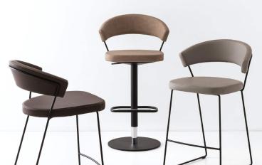 Барные стулья на металлическом каркасе New York - Calligaris Connubiaimage 1