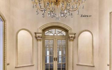 Двухъярусная люстра Zaira 27 от Masiero Atelier Chandeliers с металлическим каркасом и хрустальными подвесами image 1