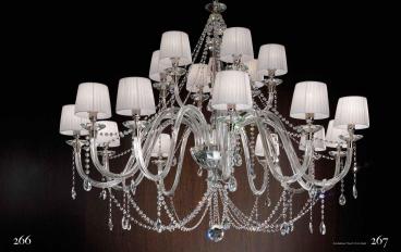 Подвесная 18-рожковая люстра Arcobaleno Clear L12+6 shade от Euroluce - Eleganceimage 1