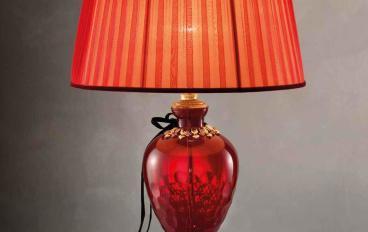 Настольная лампа с абажуром из органзы Coco LG1Ruby - Euroluce - Eleganceimage 1