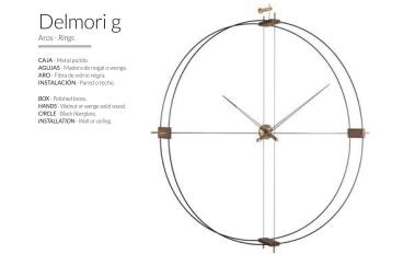 Круглые часы Delmori g - Nomon Rings с креплением к потолку или стене