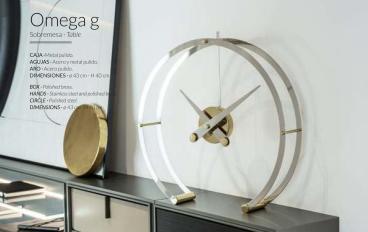 Круглые настольные часы Omega g - Nomon Table из нержавеющей стали и латуни image 1