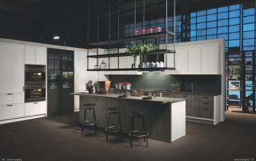 Кухня с барной стойкой из дерева Aster Cucine - Factory Composizione N°3image 1