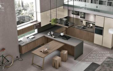 Современная кухонная мебель фабрика Stosa Cucine модель ELEGANCE STYLE Композиция Diagonal 5image 1