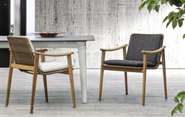 Маленькое кресло Fynn Outdoor и стол Terrace от Minotti image 1