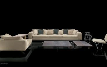 Диван O-One, диван X-One Sofa, столик W-Table, стул Black Widow, журнальный столик  Nomad Table image 1